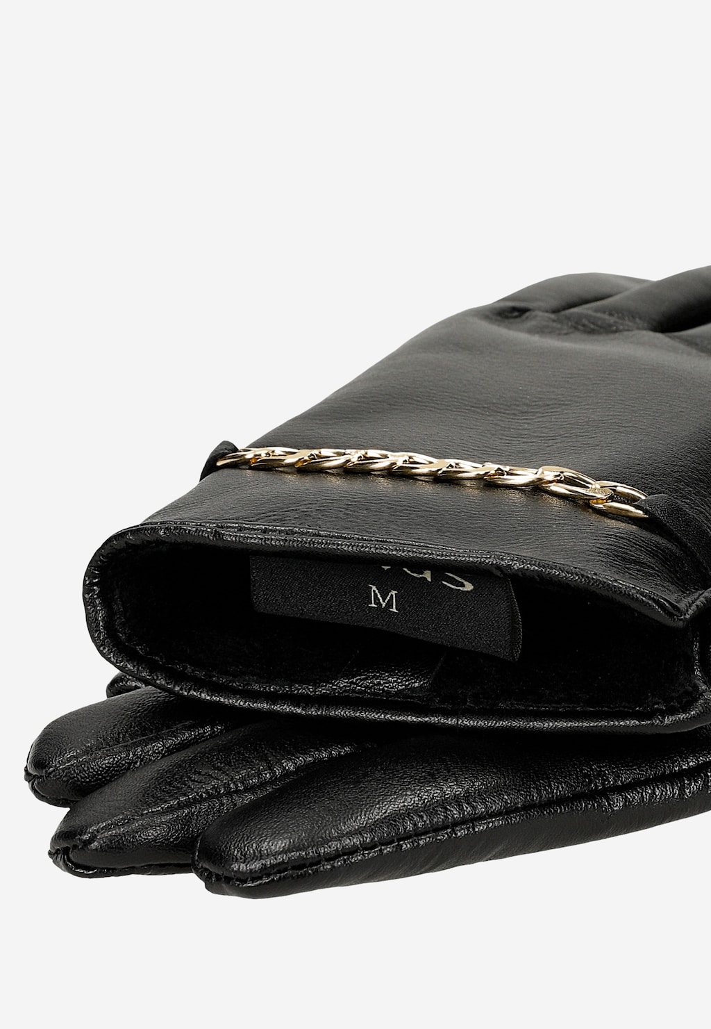 Klasické dámské kožené rukavice s ozdobným řetízkem 98130-51 Widok 4