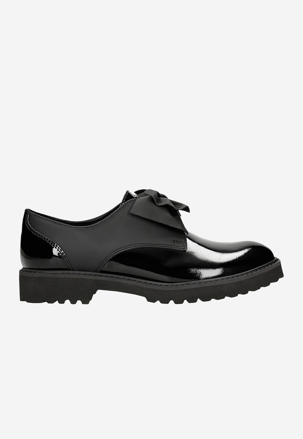 Černé dámské mokasíny s lakovanými prvky 46319-71 Widok 2