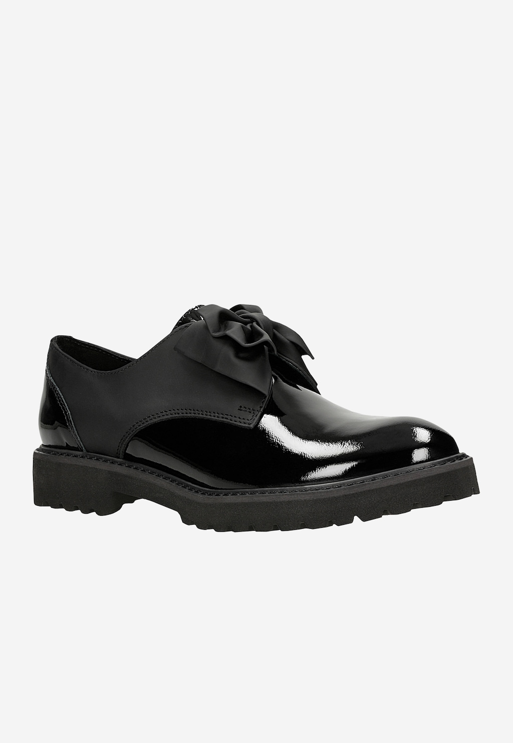 Černé dámské mokasíny s lakovanými prvky 46319-71 Widok 3