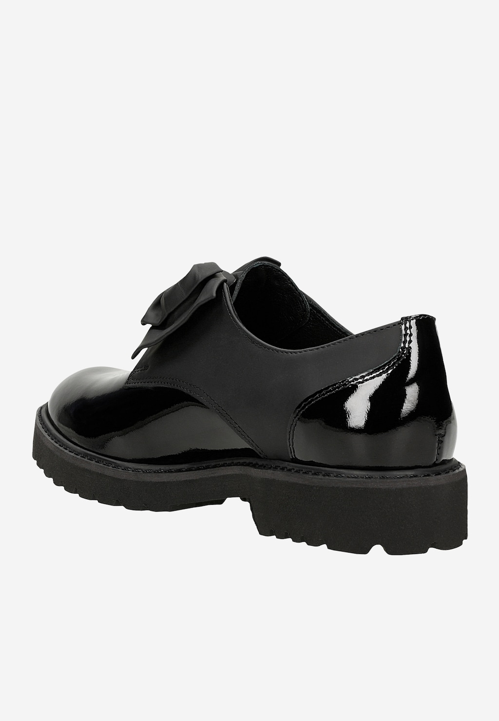 Černé dámské mokasíny s lakovanými prvky 46319-71 Widok 4