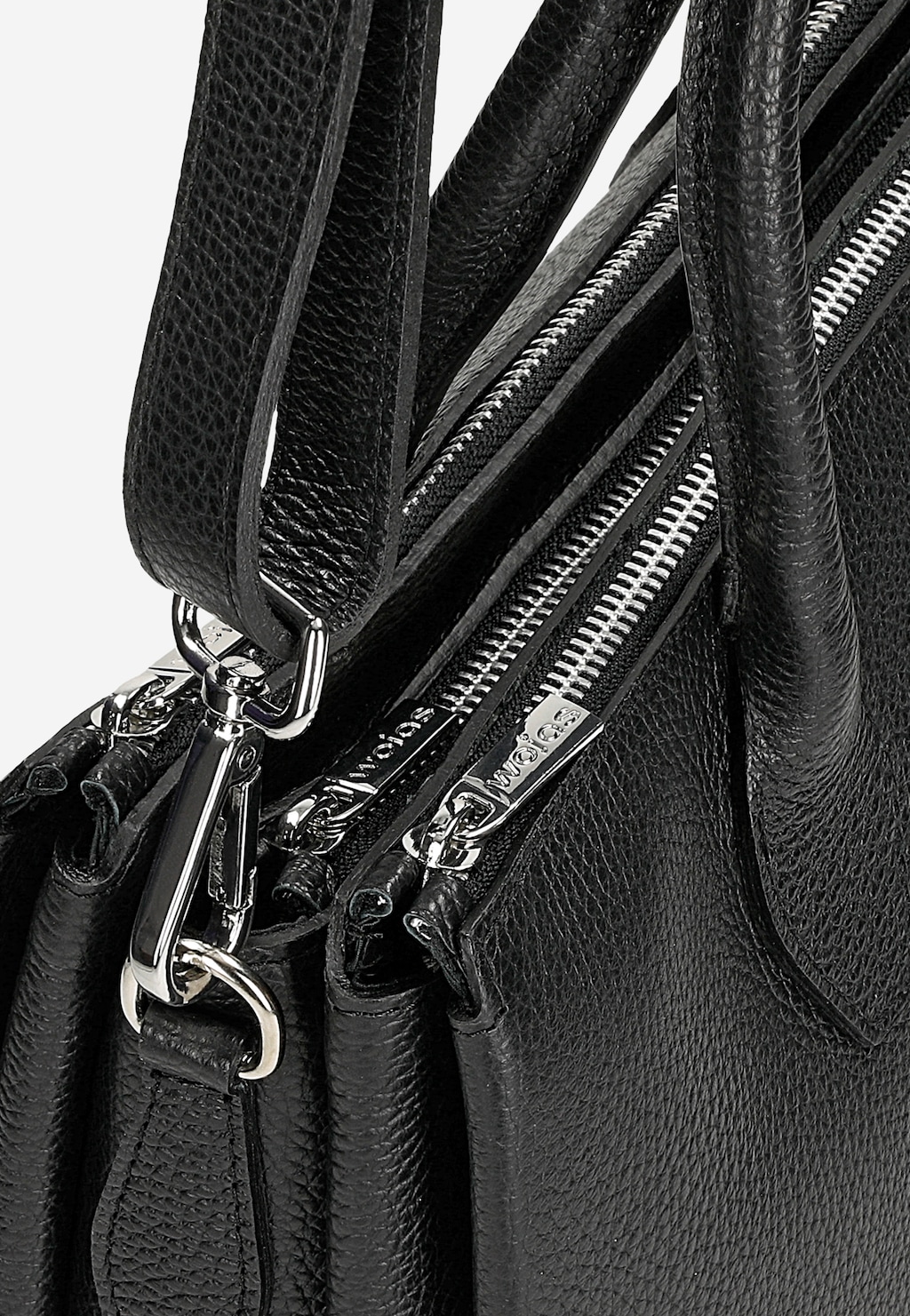 Černý kožený dámský kufřík 80222-71 Widok 6