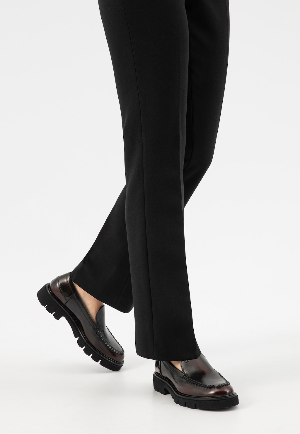 Černo-bordové dámské mokasíny 46315-35 Widok 8