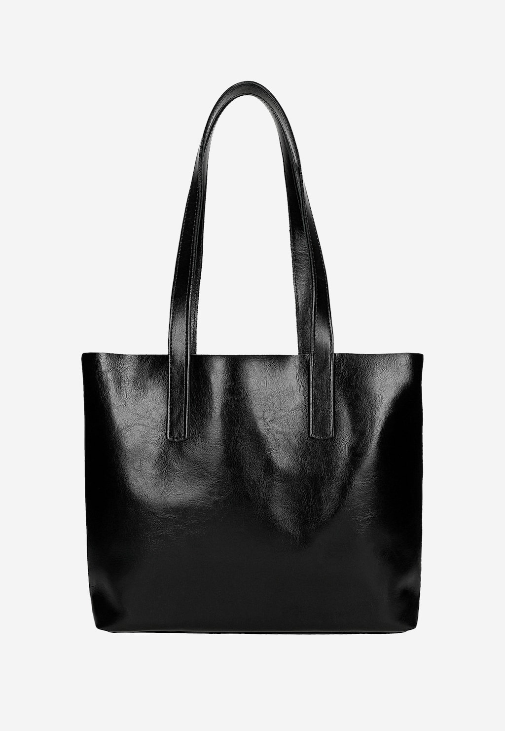 Veľká čierna kožená dámska shopperka 80425-51 Widok 4