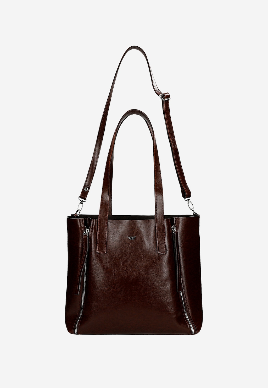 Kožená bordová dámská shopperka 80425-55 Widok 5