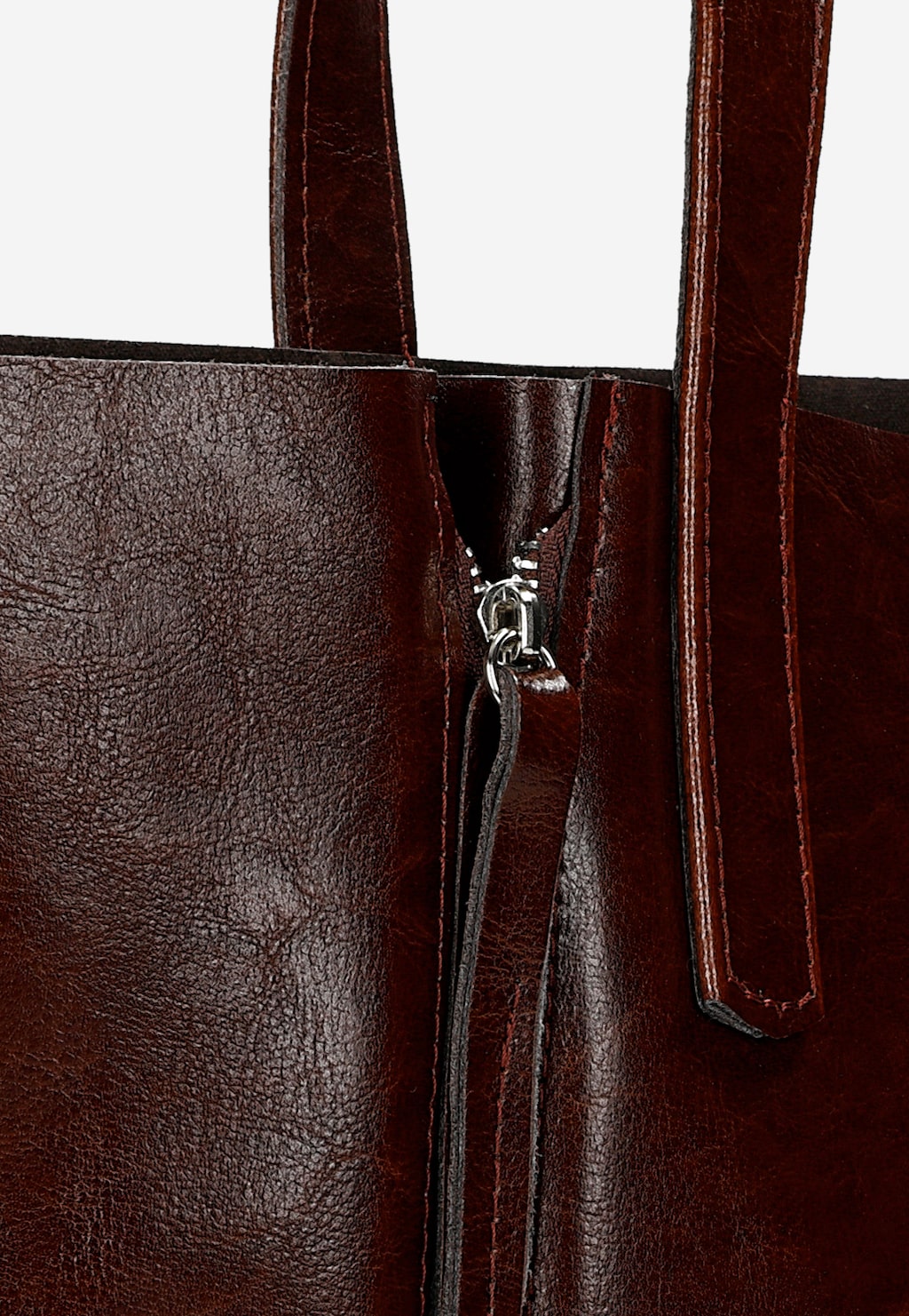 Kožená bordová dámská shopperka 80425-55 Widok 8