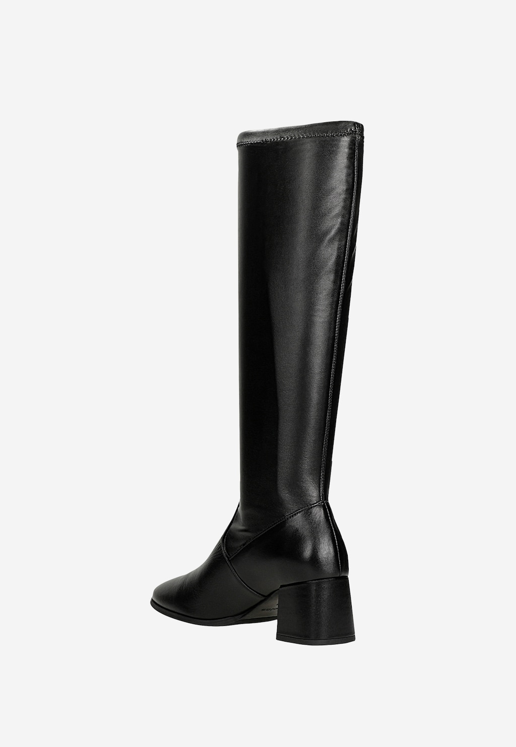 Černé dámské nazouvací kozačky s elastickým svrškem 71063-81 Widok 4