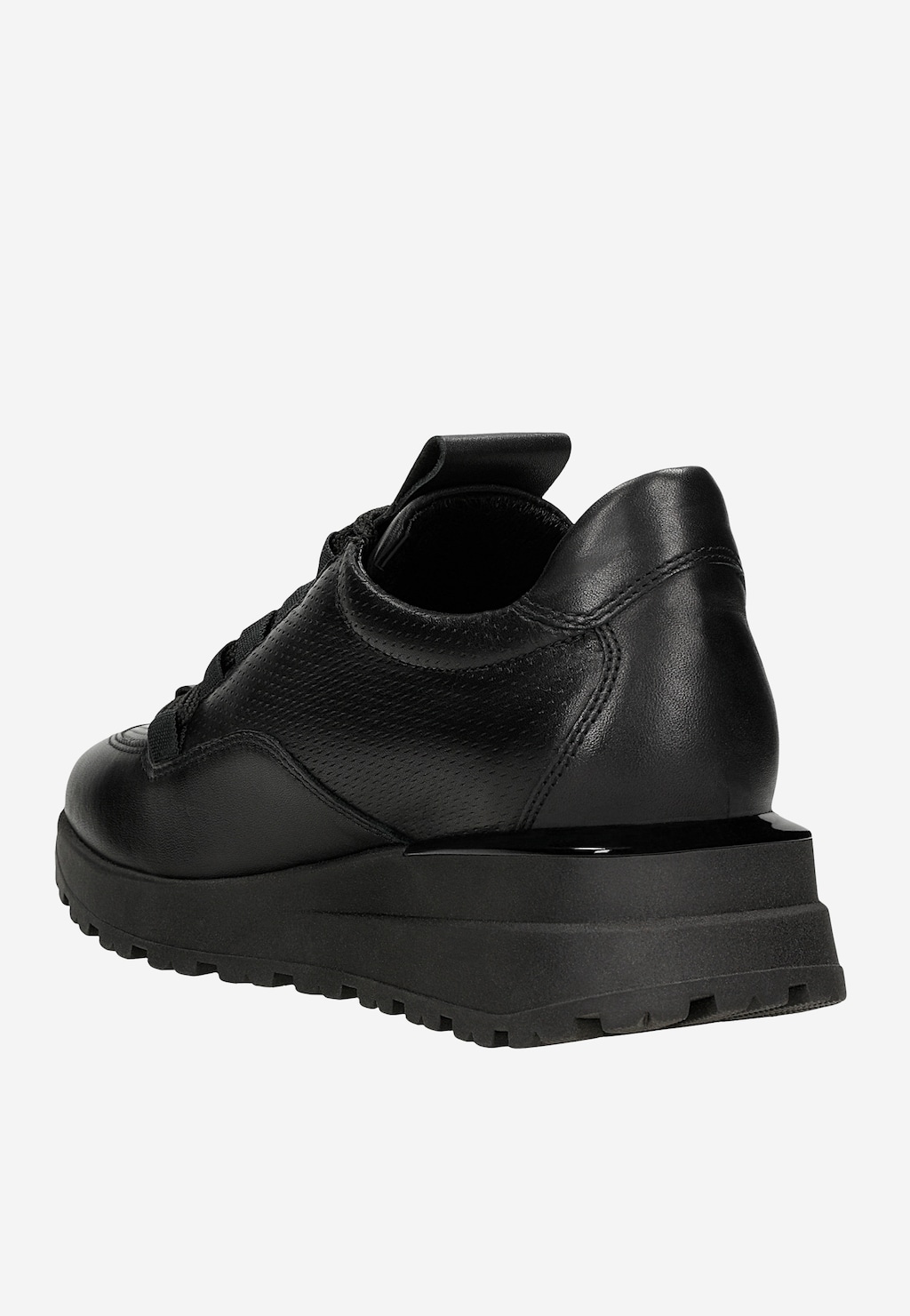 Čierne dámske tenisky na vysokej podrážke 46289-51 Widok 4