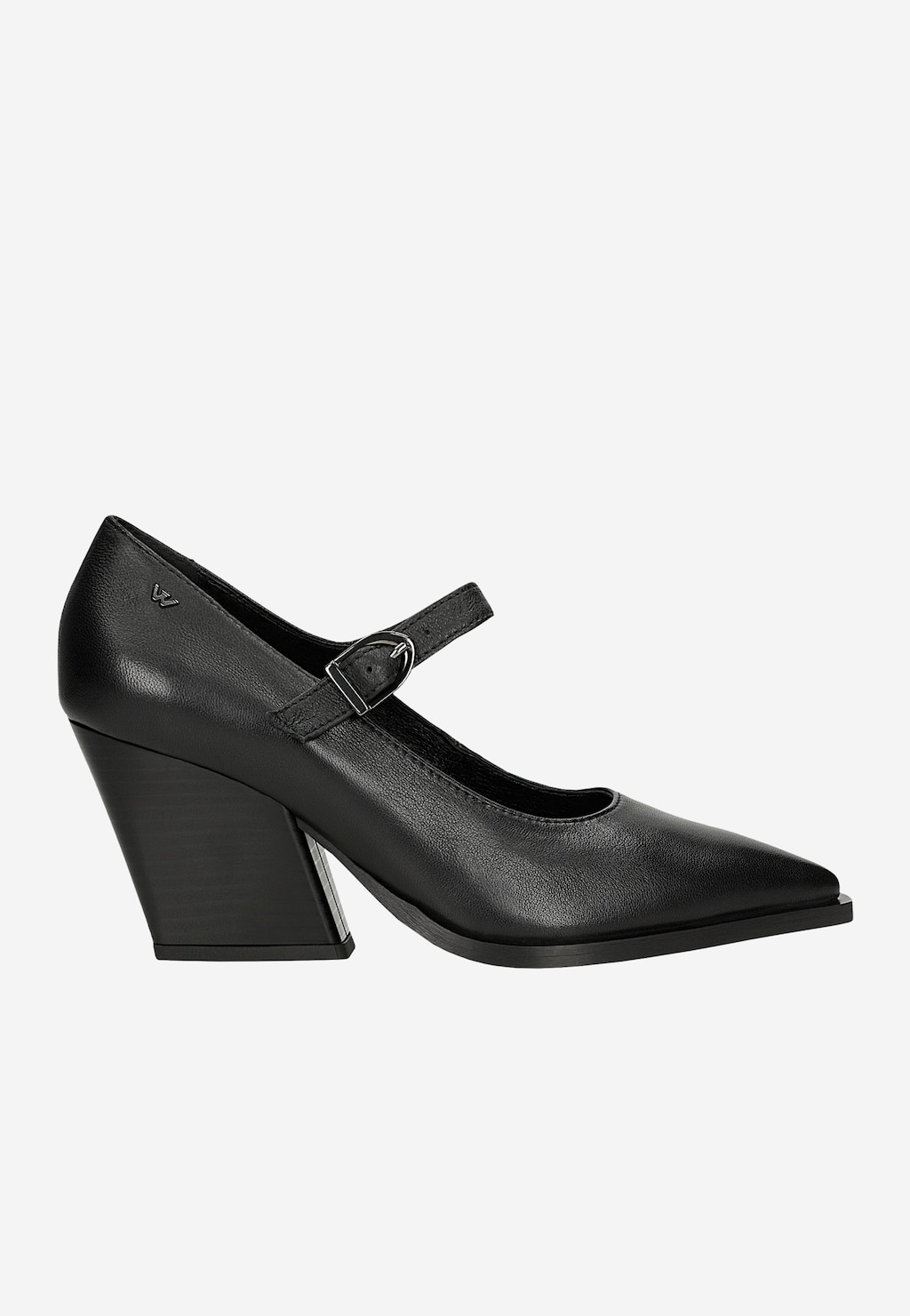 Čierne lodičky na podpätku v kovbojskom štýle 35153-51 Widok 2