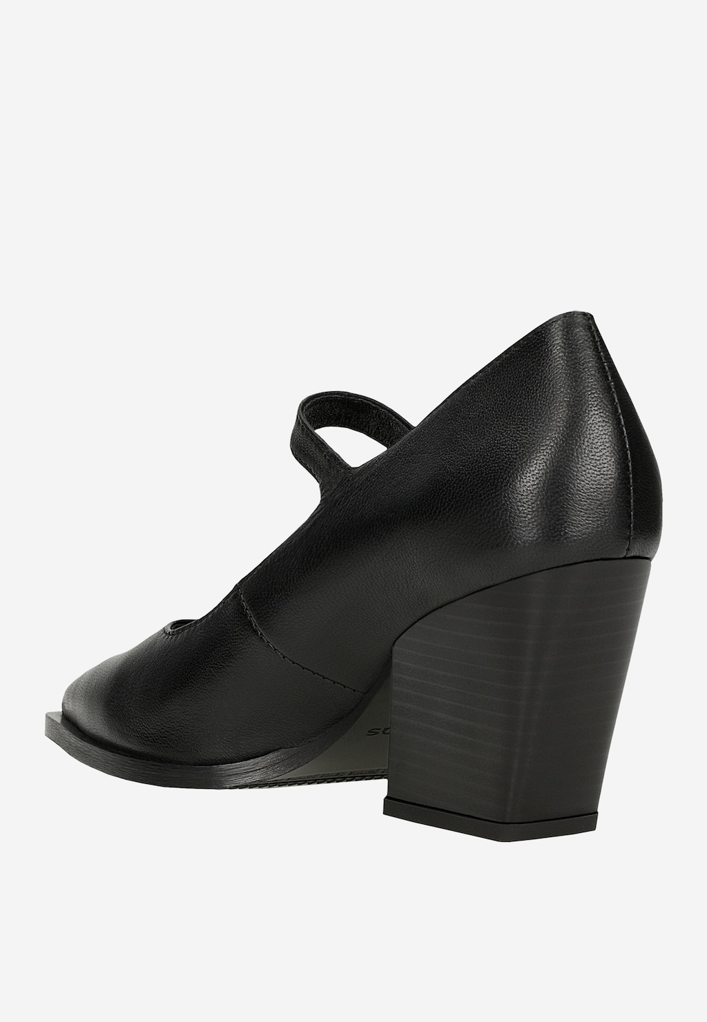 Čierne lodičky na podpätku v kovbojskom štýle 35153-51 Widok 4