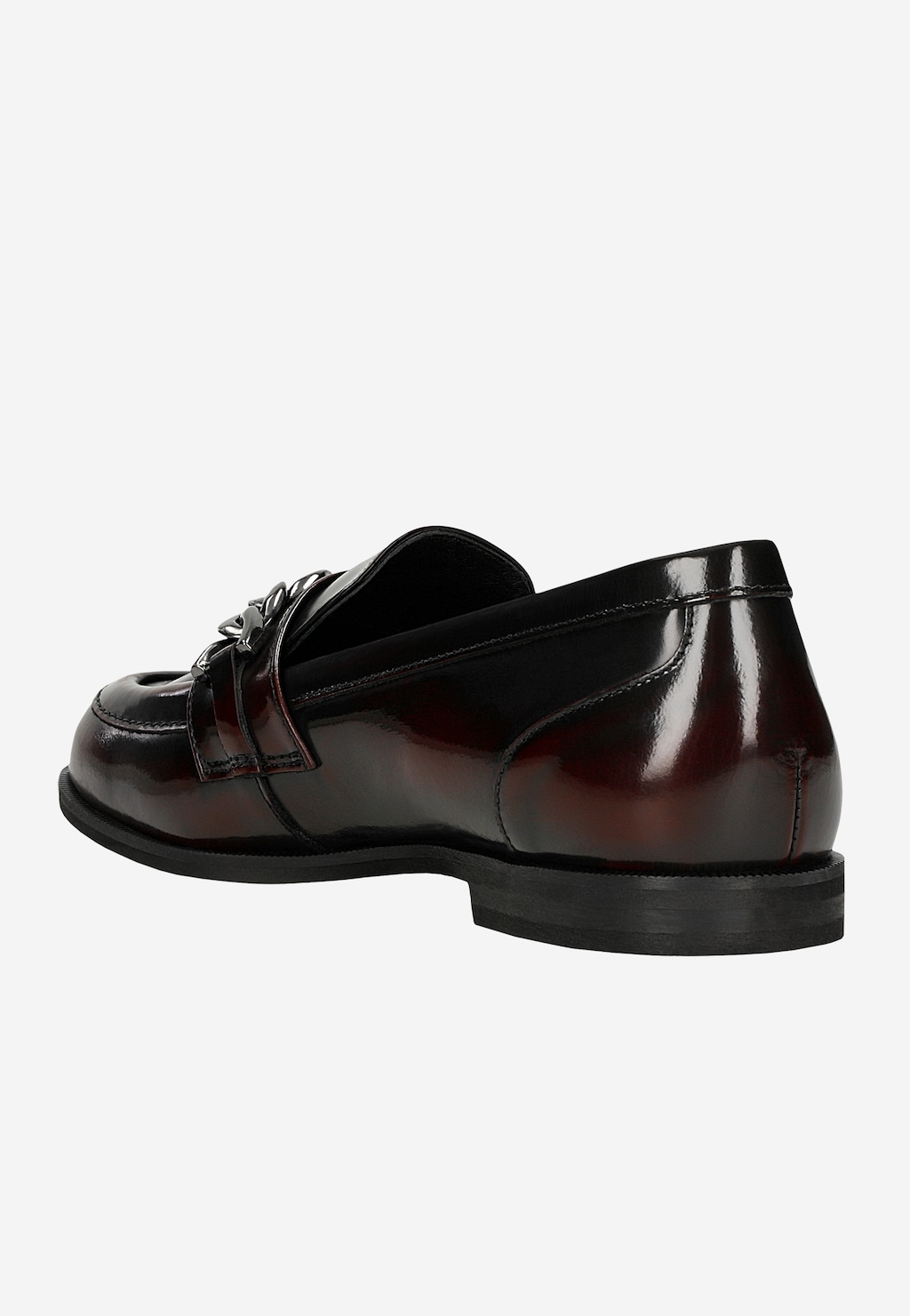 Čierno-bordové dámske mokasíny z florentickej kože 46316-35 Widok 4