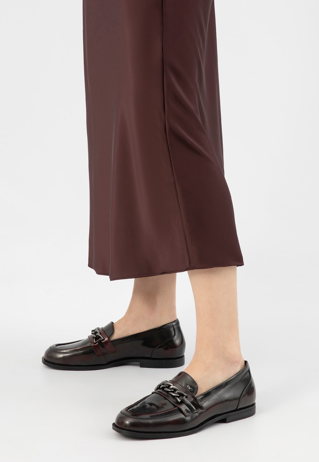 Čierno-bordové dámske mokasíny z florentickej kože 46316-35 Widok 7