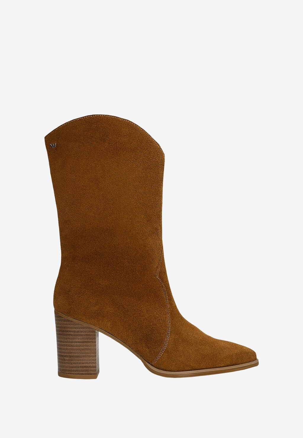 Hnědé dámské kovbojské boty na podpatku 55239-62 Widok 2