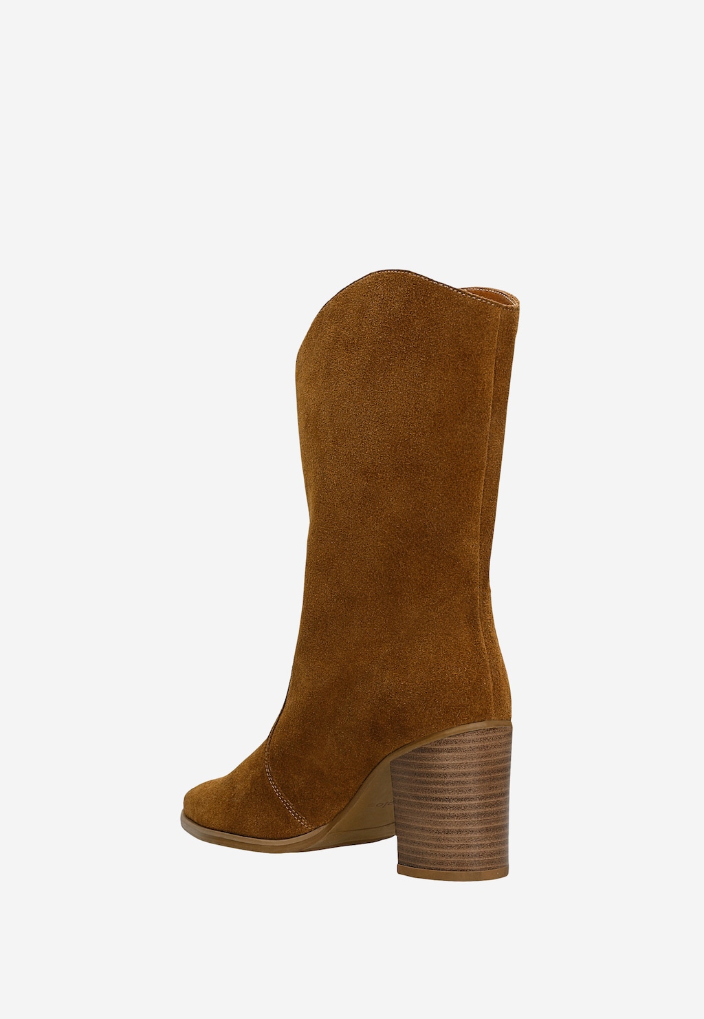 Hnědé dámské kovbojské boty na podpatku 55239-62 Widok 4