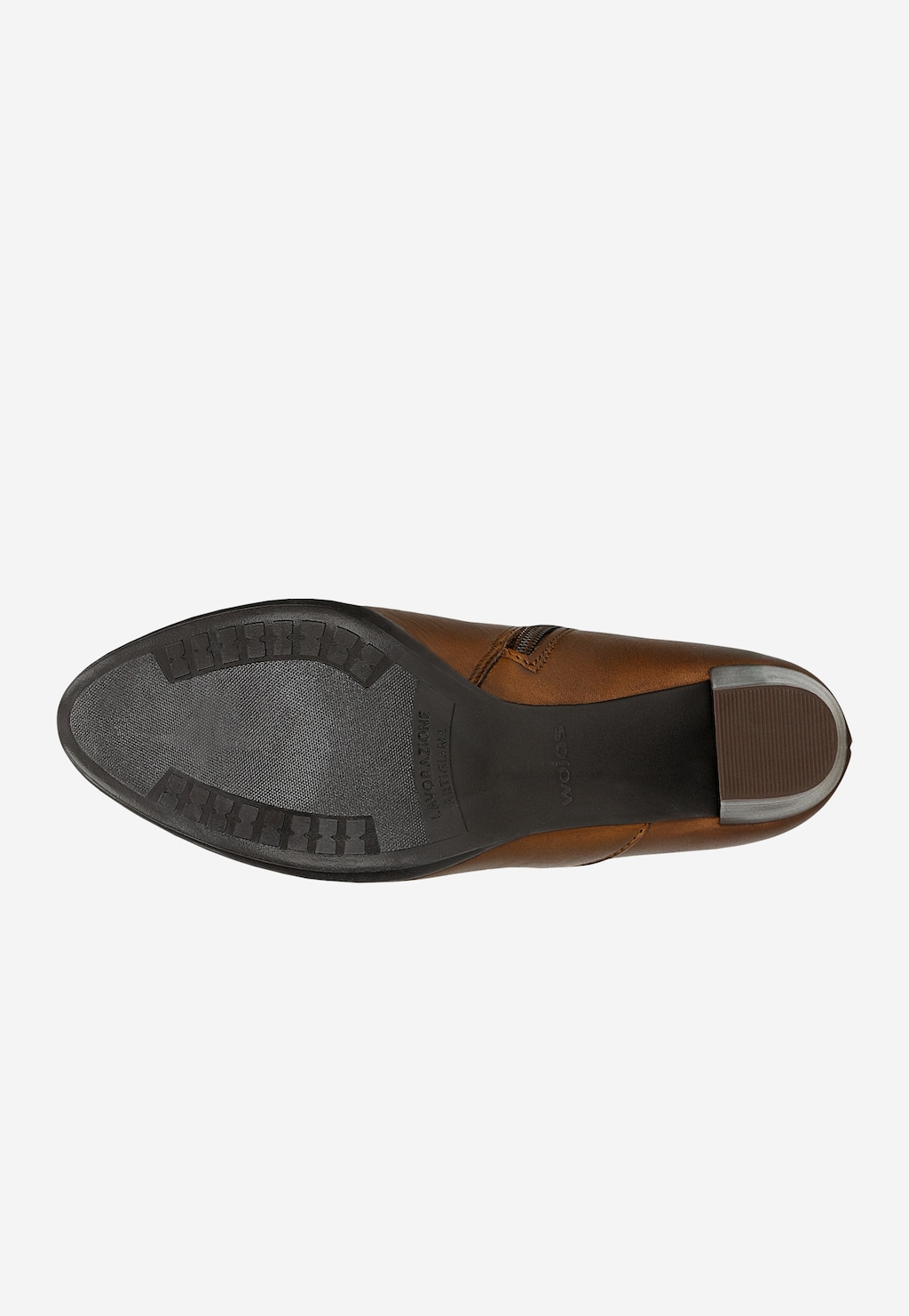 Světle hnědé dámské kotníkové boty na podpatku 55291-53 Widok 6