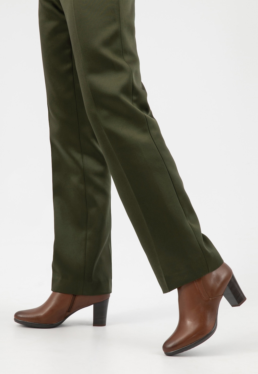 Světle hnědé dámské kotníkové boty na podpatku 55291-53 Widok 7