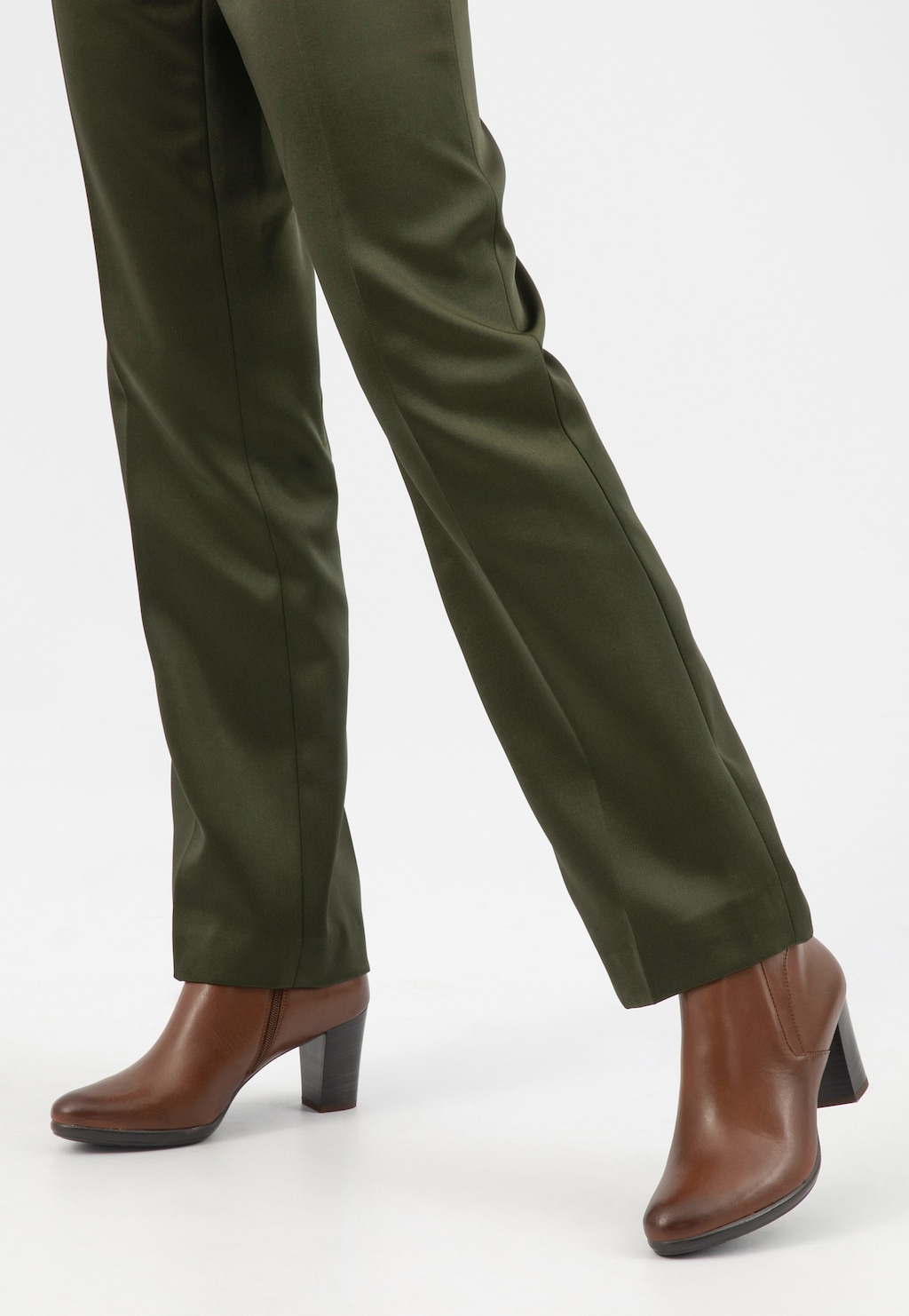 Světle hnědé dámské kotníkové boty na podpatku 55291-53 Widok 8