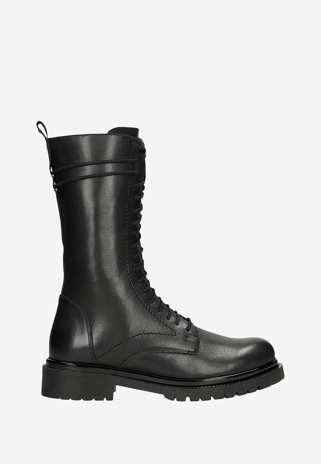 Černé kožené biker boty na zip 64130-51 Widok 2