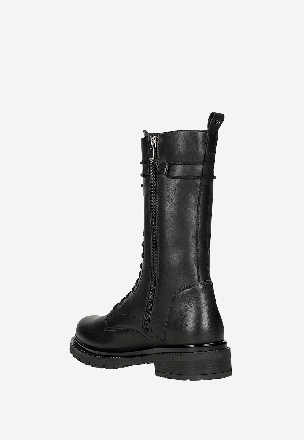 Černé kožené biker boty na zip 64130-51 Widok 4