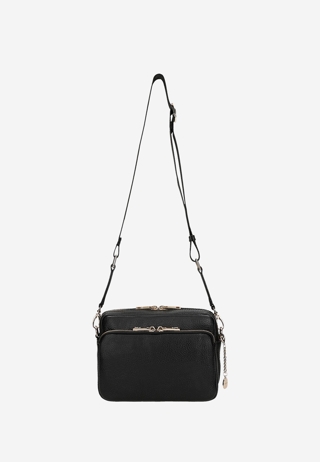 Malá každodenná kabelka so zlatými zipsami 80343-51 Widok 5