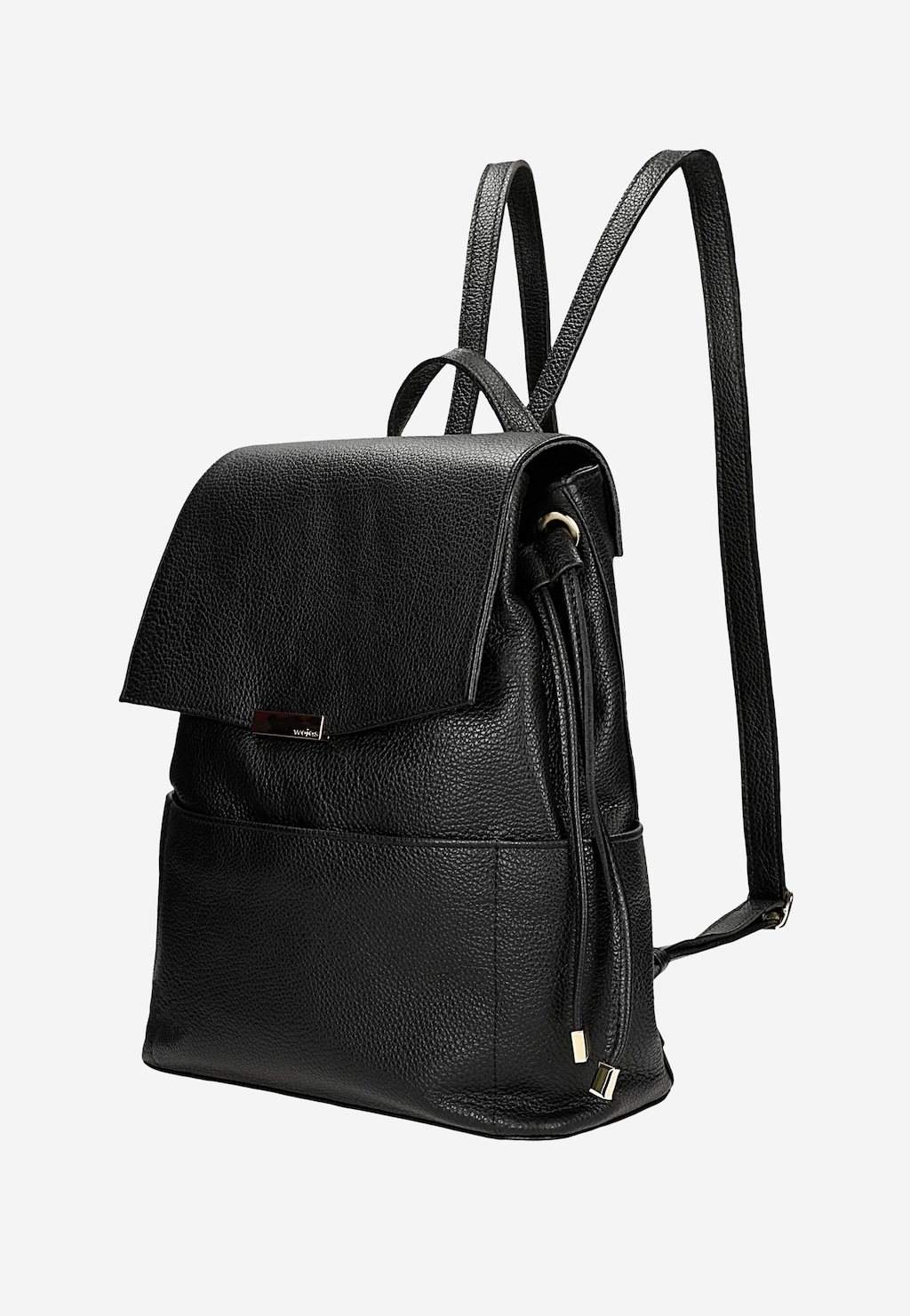 Čierny kožený mestský batoh 80400-51 Widok 3