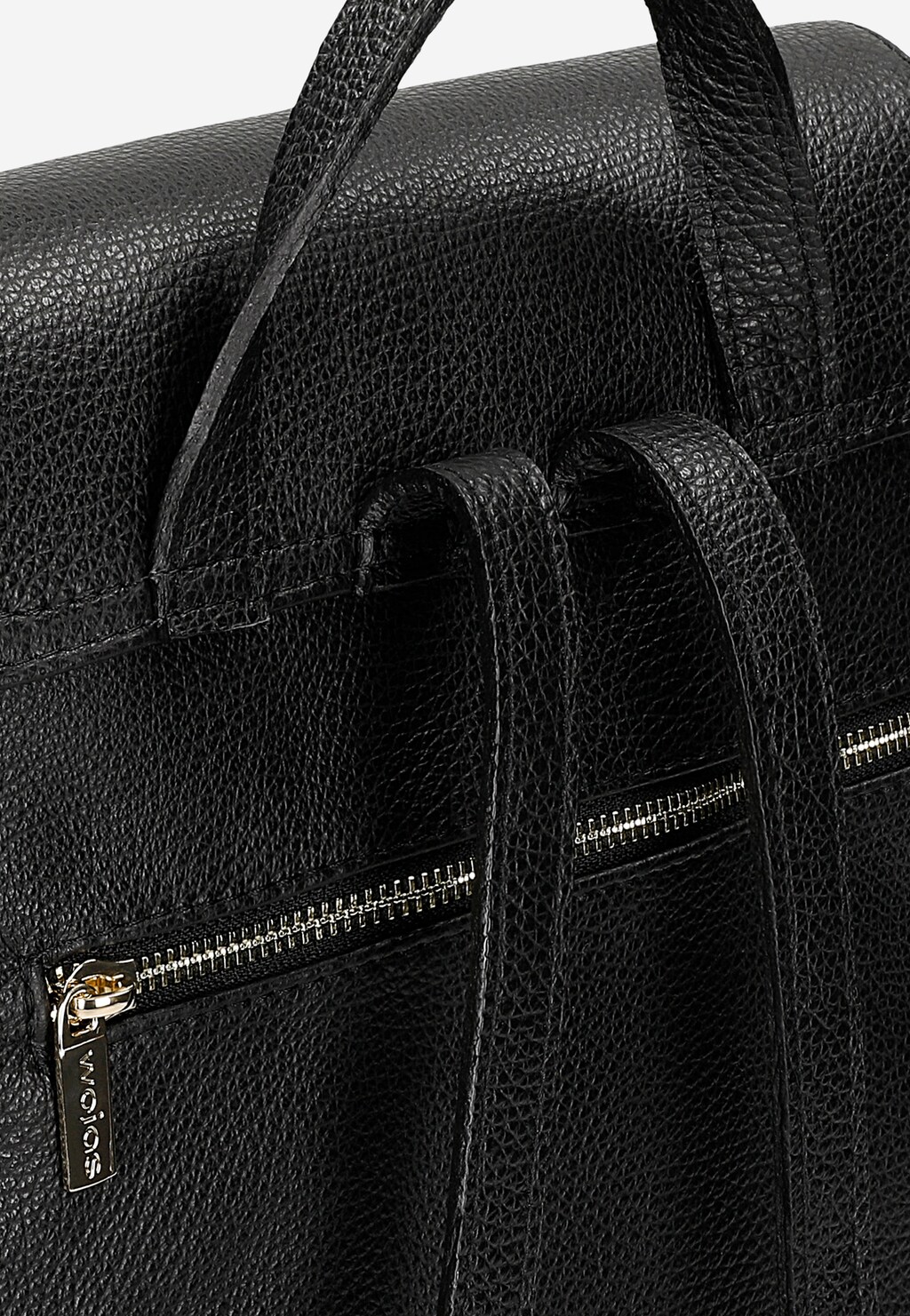 Čierny kožený mestský batoh 80400-51 Widok 6