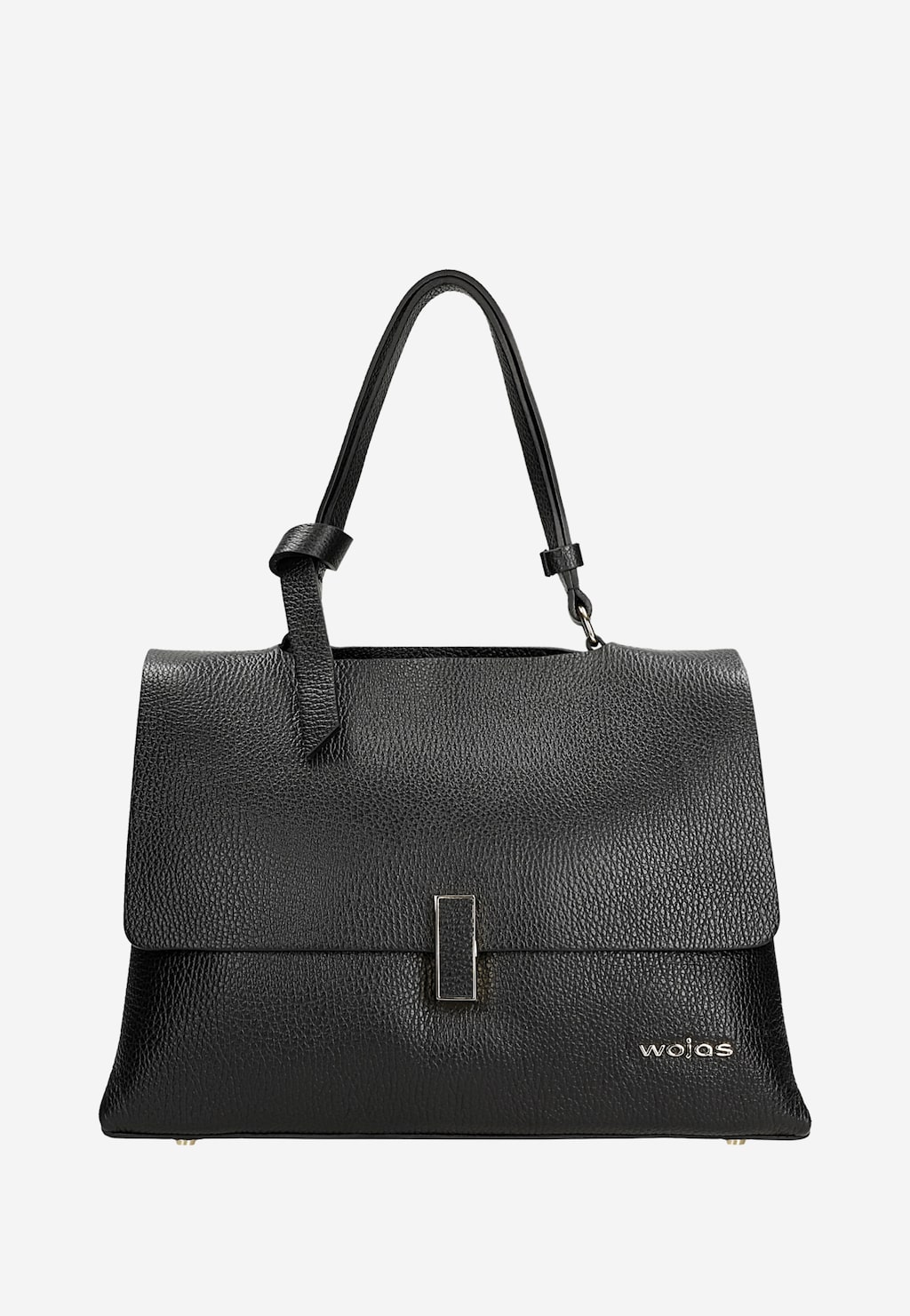 Černá kožená kabelka kufřík s kovovým zapínáním 80407-51 Widok 2