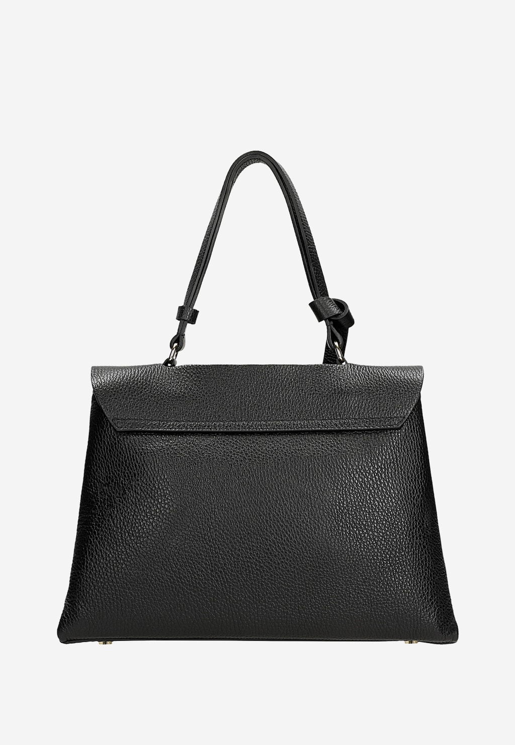 Černá kožená kabelka kufřík s kovovým zapínáním 80407-51 Widok 4