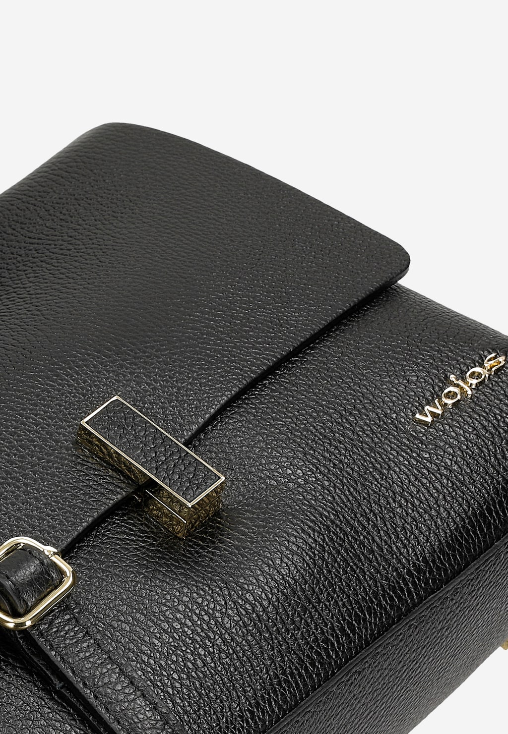 Černá kožená kabelka kufřík s kovovým zapínáním 80407-51 Widok 7