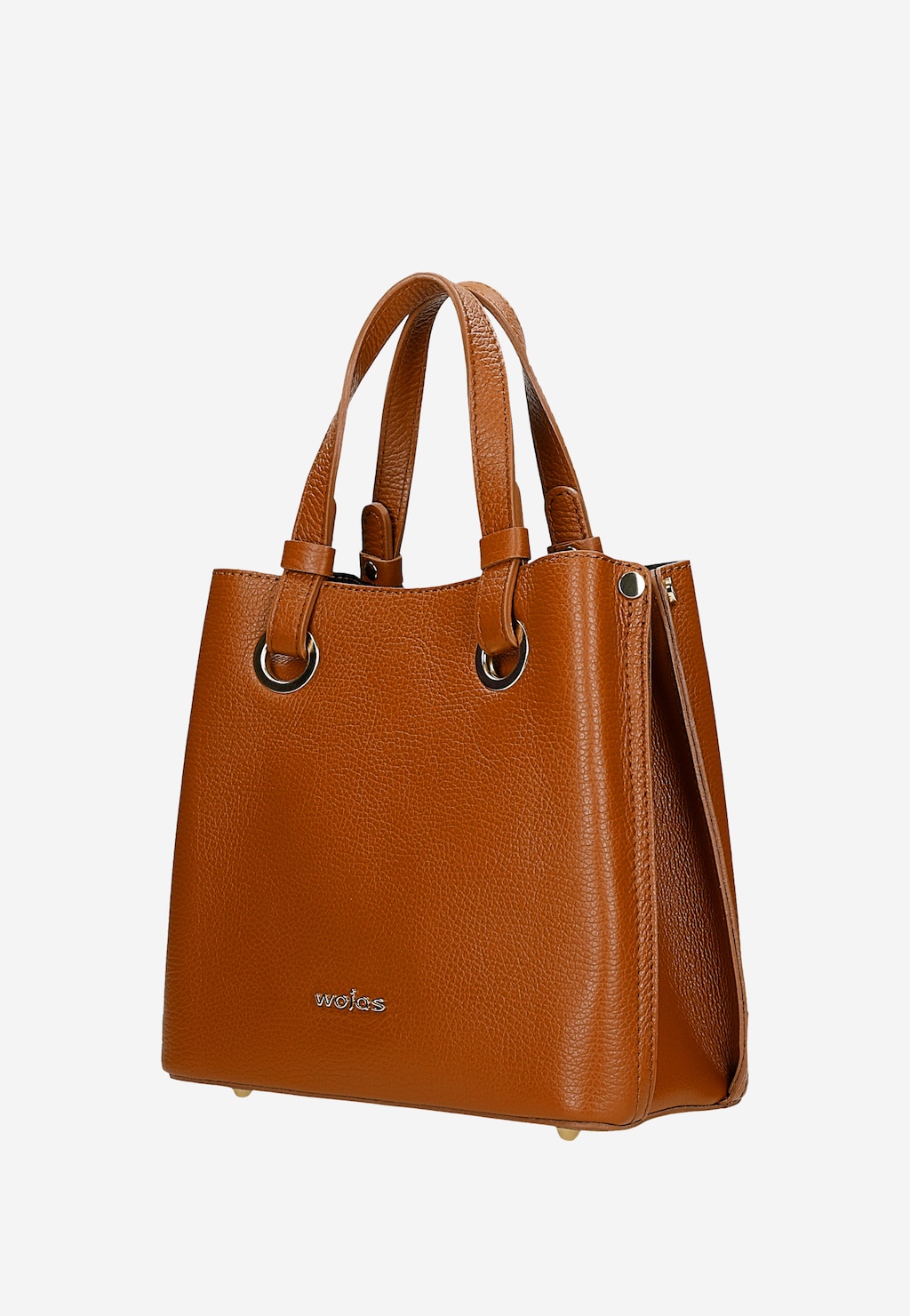 Dámský kufřík ze světle hnědé lícové kůže 80408-53 Widok 3