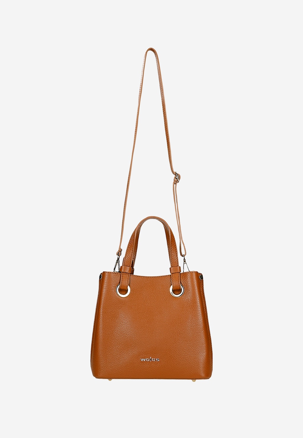 Dámský kufřík ze světle hnědé lícové kůže 80408-53 Widok 5