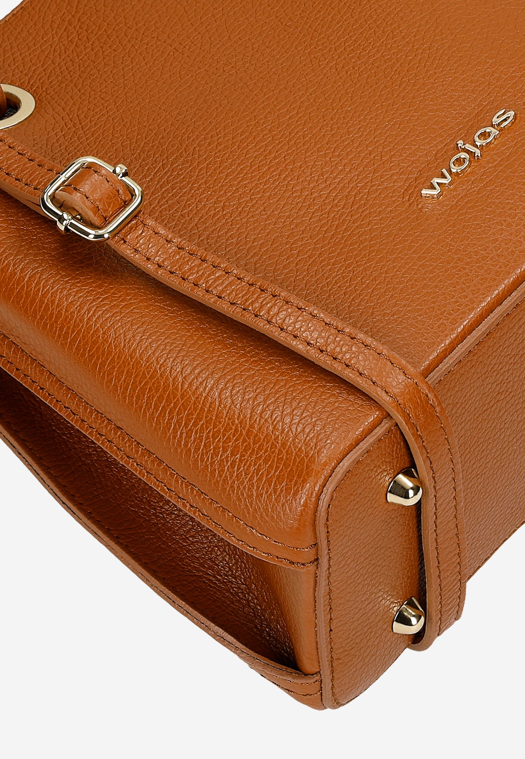 Dámský kufřík ze světle hnědé lícové kůže 80408-53 Widok 9