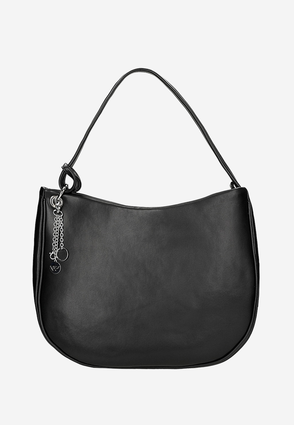 Černá kožená dámská kabelka s přívěškem 80426-51 Widok 2