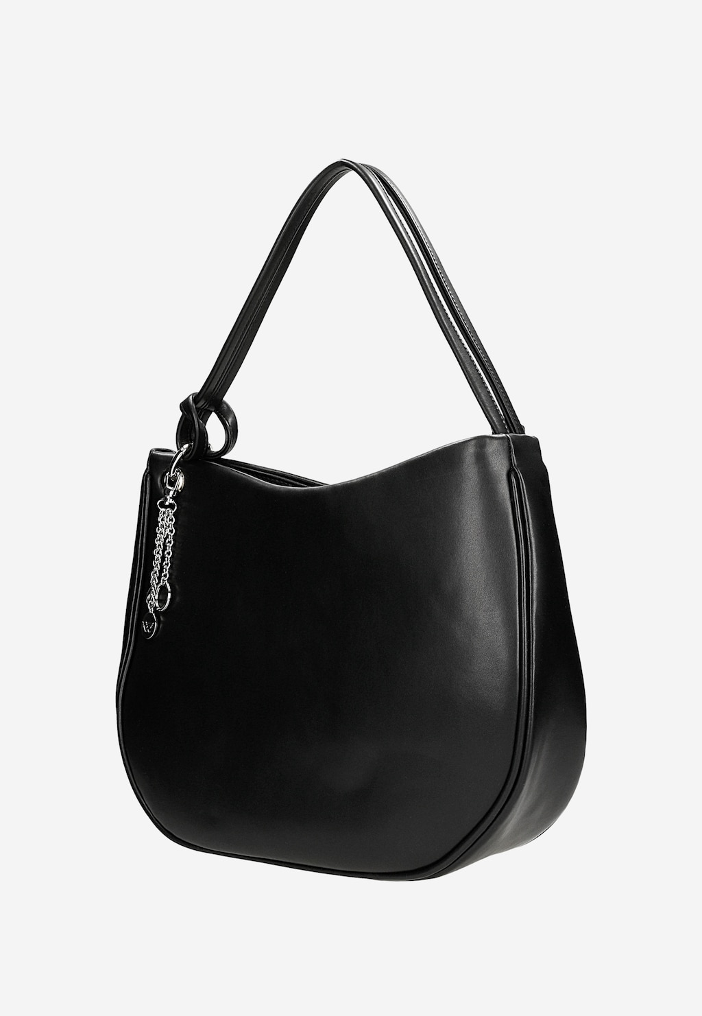 Černá kožená dámská kabelka s přívěškem 80426-51 Widok 3