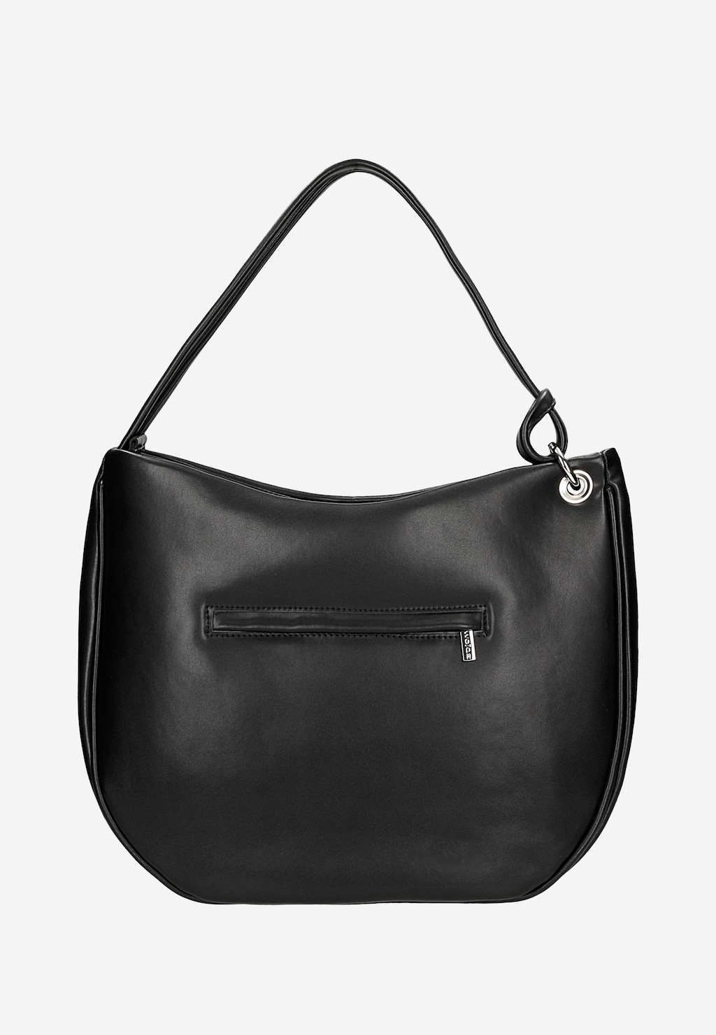 Černá kožená dámská kabelka s přívěškem 80426-51 Widok 4