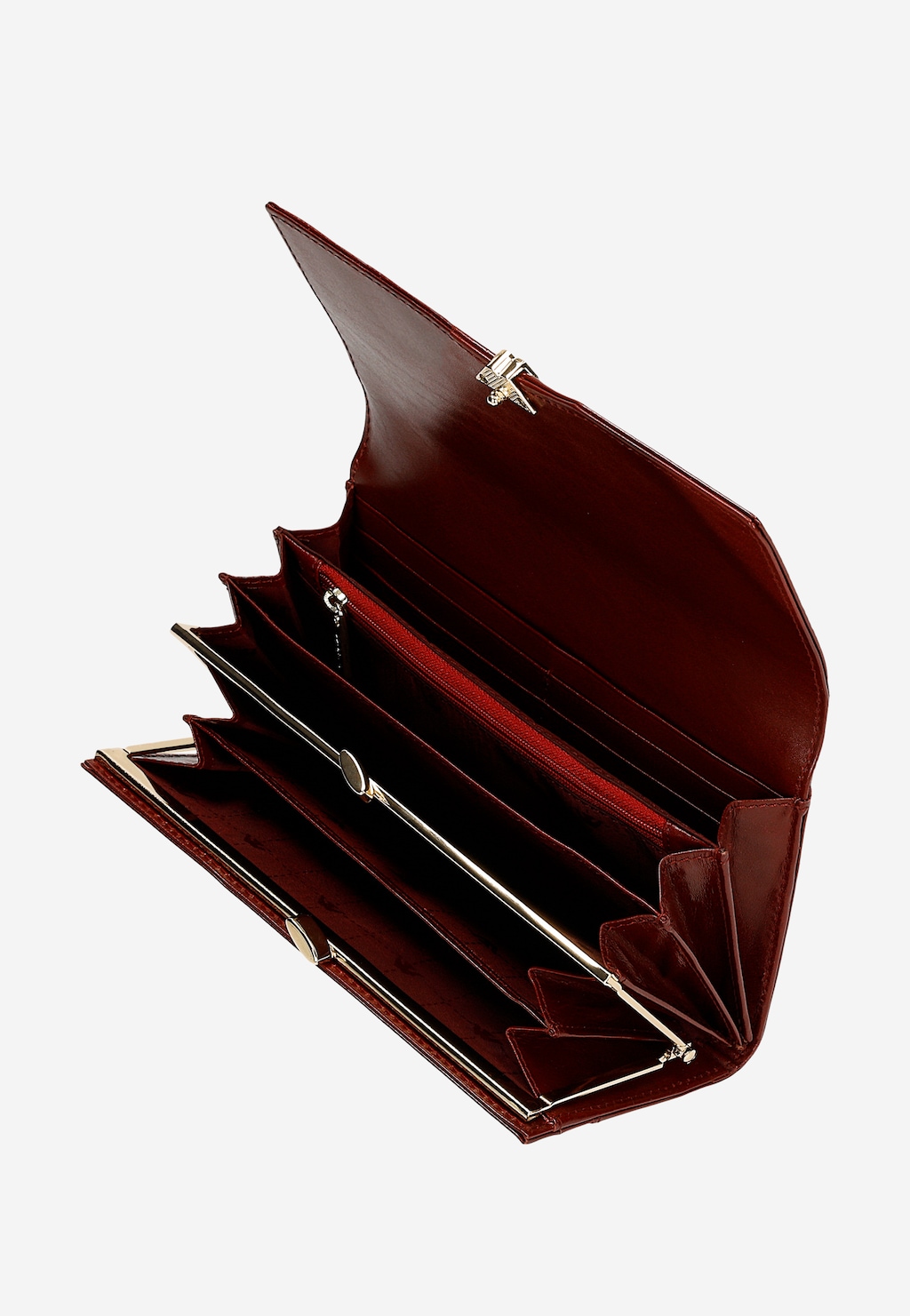 Velká červená dámská kožená peněženka 91074-55 Widok 5