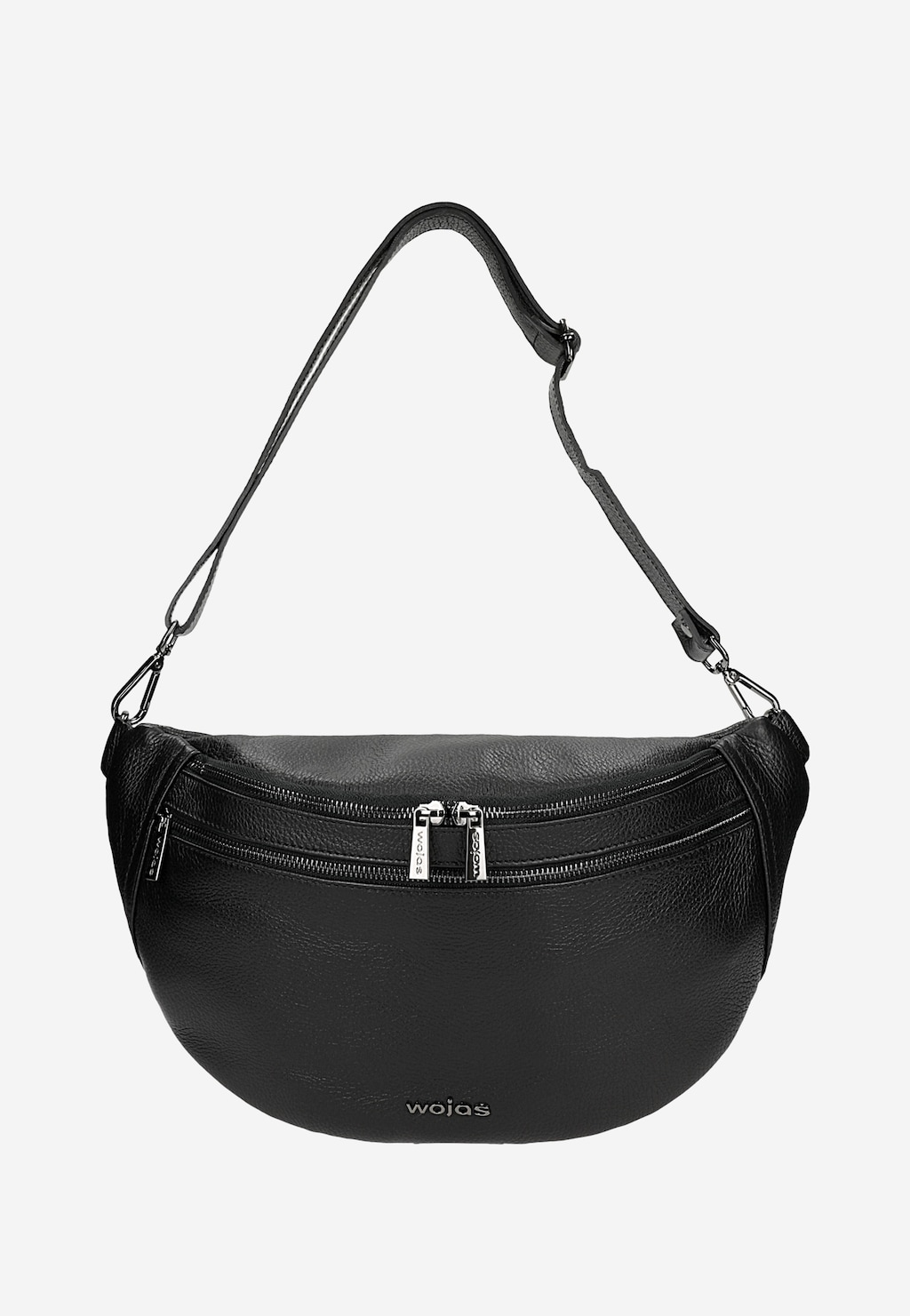 Čierna kožená ľadvinka 80298-51 Widok 4