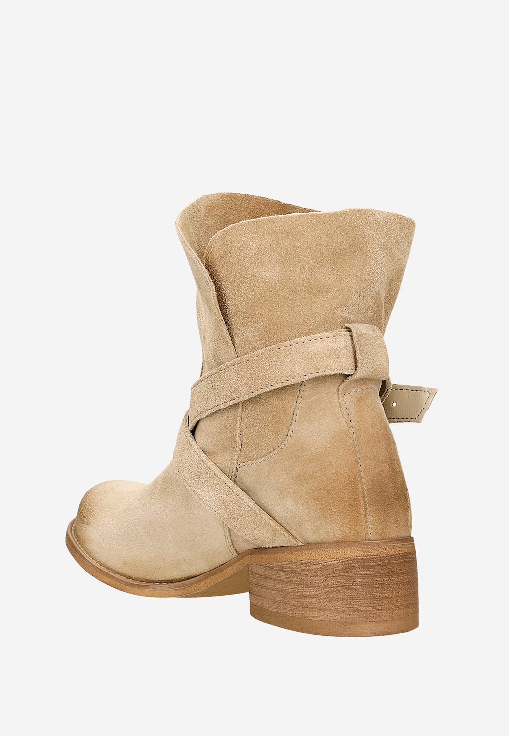 Béžové dámske členkové čižmy pre každú štýlovú ženu 55040-64 Widok 4