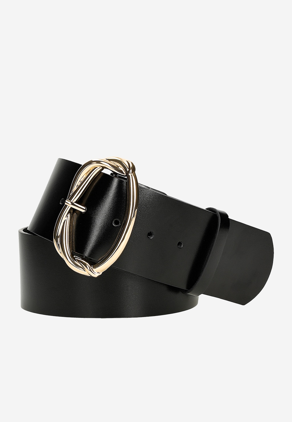 Černý široký dámský opasek z hladké kůže 93110-51 Widok 2