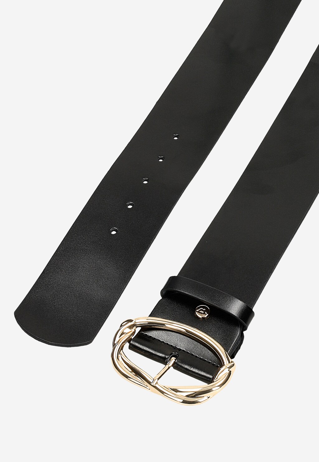 Černý široký dámský opasek z hladké kůže 93110-51 Widok 5