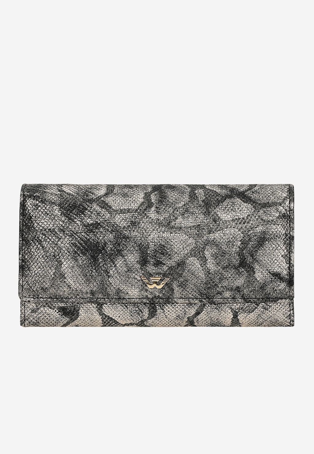 Veľká čierno-zlatá dámska peňaženka so zvieracím vzorom 91096-68 Widok 2