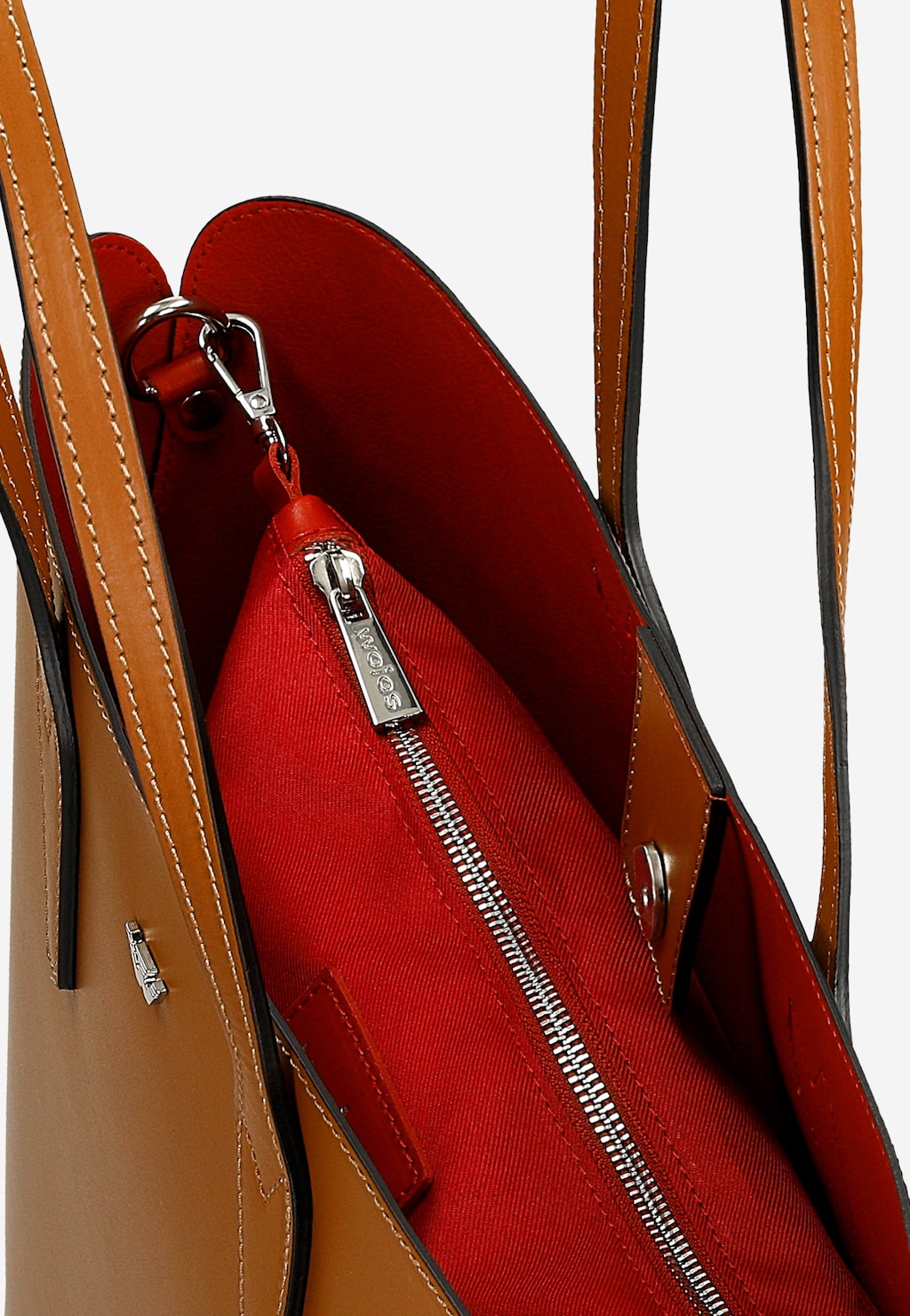 Veľká dámska kožená kabelka z hladkej kože 80424-53 Widok 7