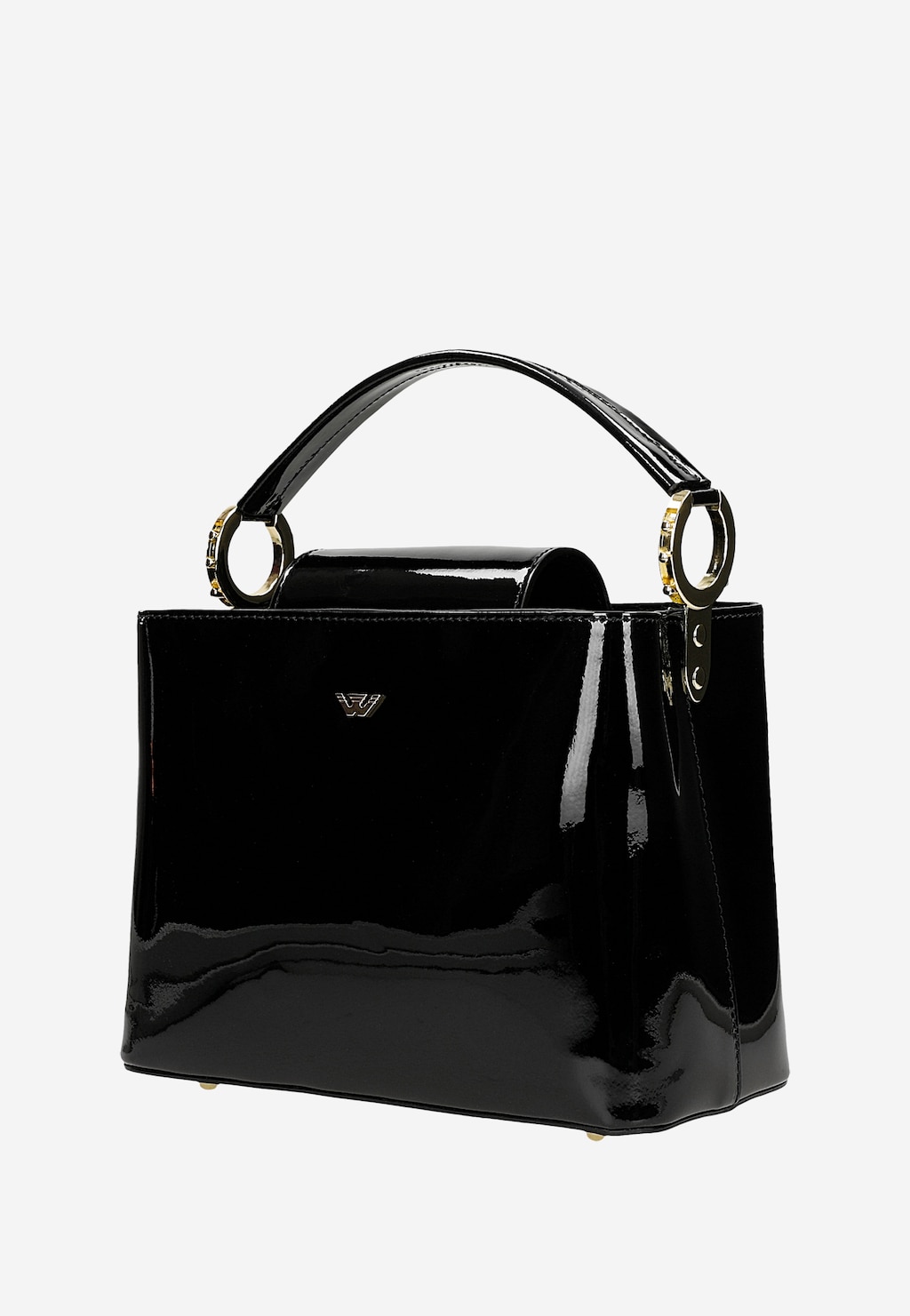 Elegantná čierna lakovaná kabelka 80409-31 Widok 3