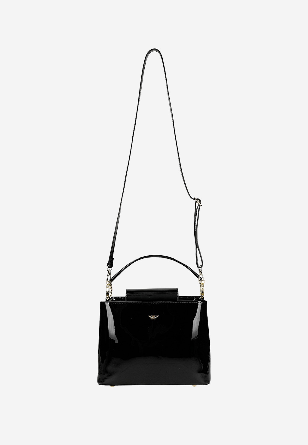 Elegantná čierna lakovaná kabelka 80409-31 Widok 5