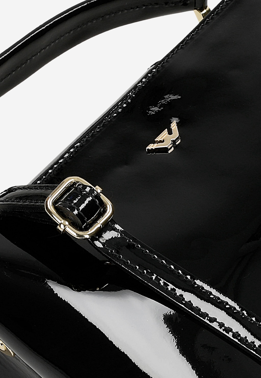Elegantná čierna lakovaná kabelka 80409-31 Widok 9
