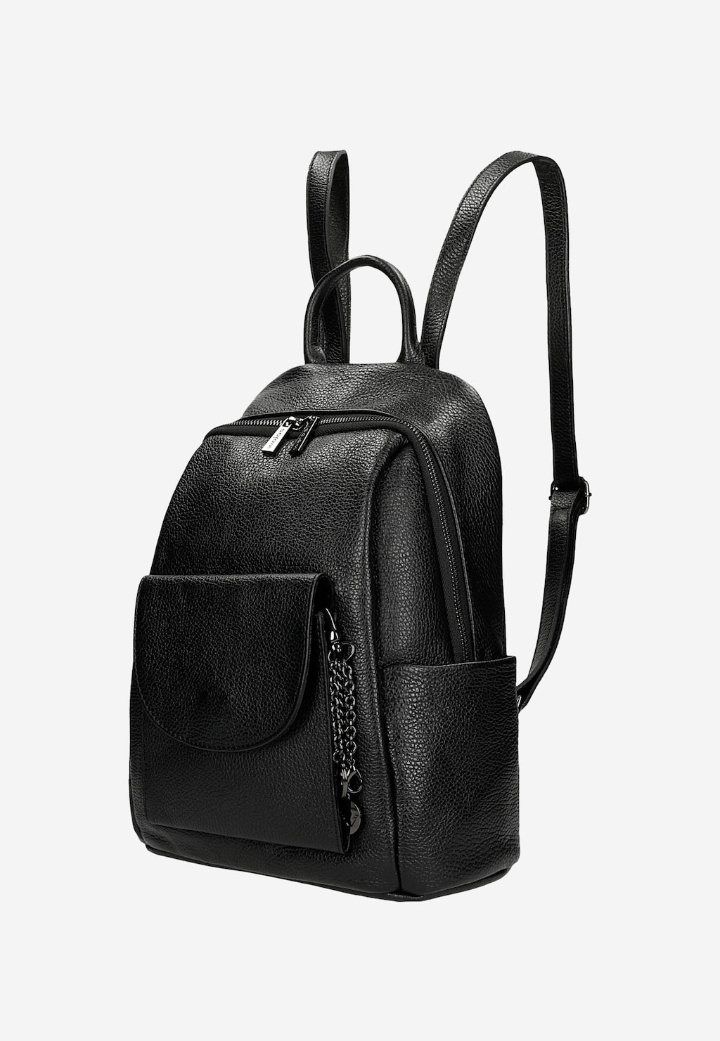 Černý dámský batoh z kvalitní hladké kůže 80331-51 Widok 3