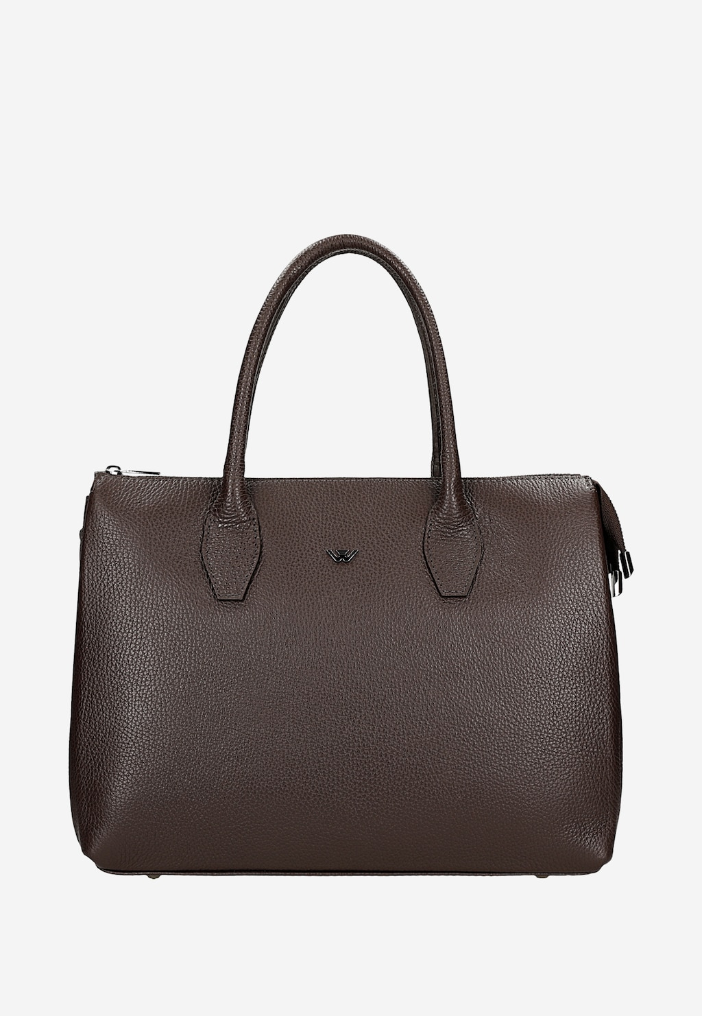 Hnědá dámská kožená kabelka typu kufřík 80222-52 Widok 2