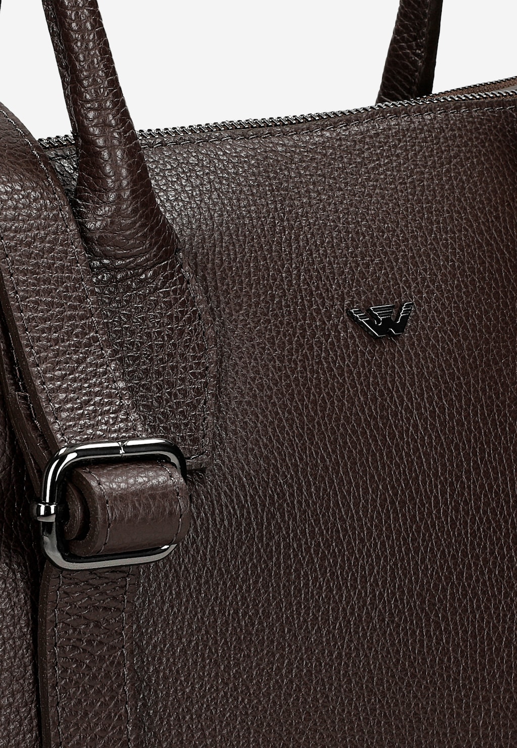 Hnědá dámská kožená kabelka typu kufřík 80222-52 Widok 8