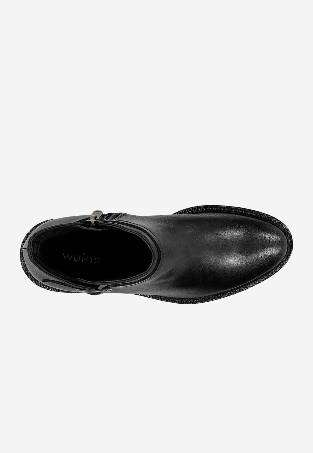 Čierne zateplené dámske členkové topánky na podpätku 55264-51 Widok 5