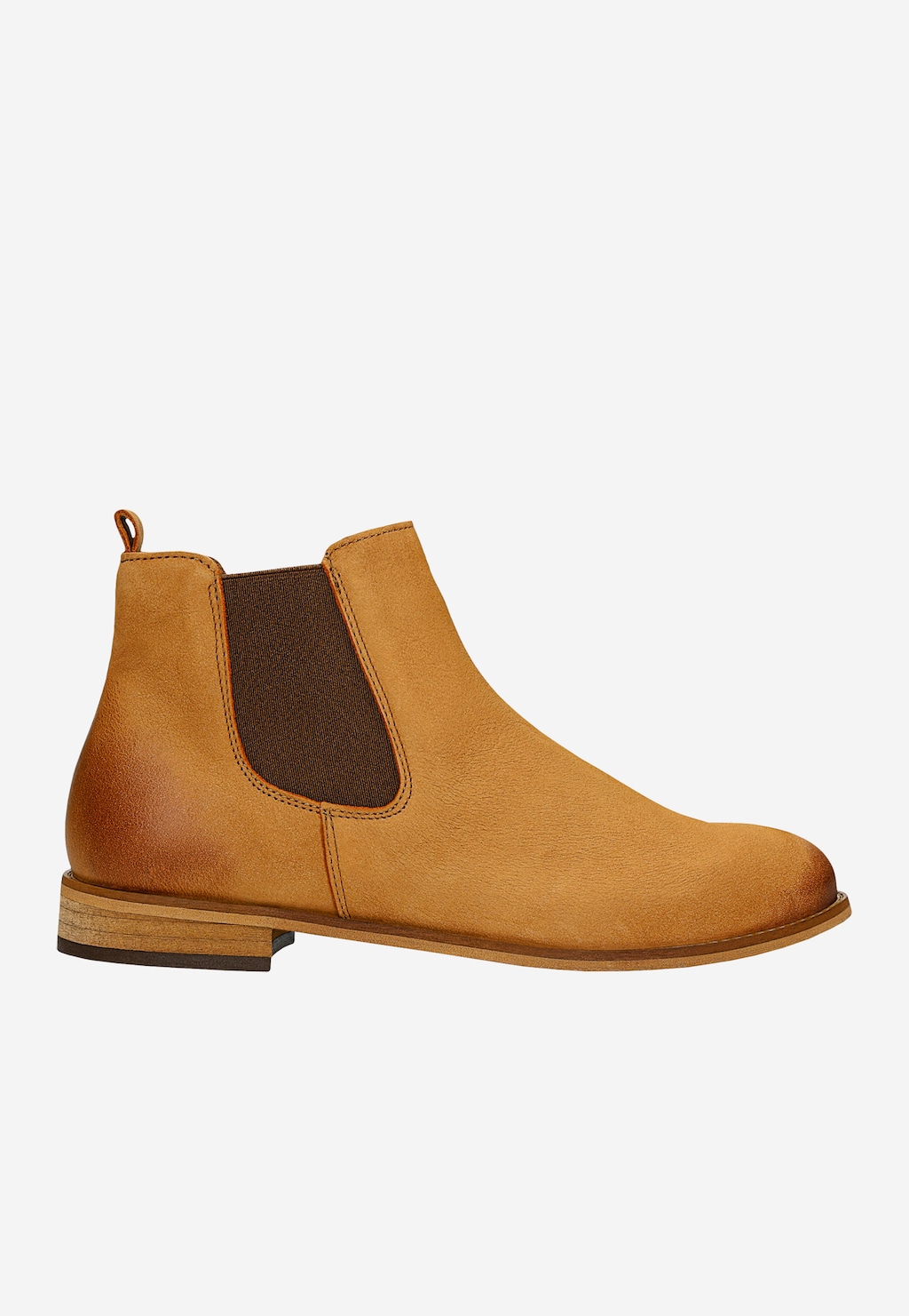 Světle hnědé dámské chelsea boty z nubukové kůže 55244-23 Widok 2