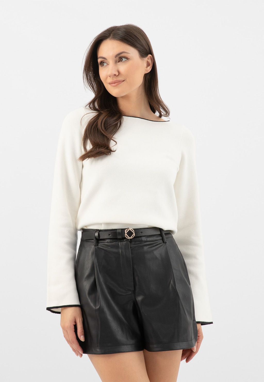 Dámsky kožený opasok s jedinečnou prackou 93058-51 Widok 7